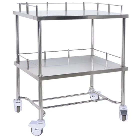 Bmt15 Hospital Furniture Stainless Steel Medical Trolley Emergency Treatment Metal Hospital Cart For Clinic