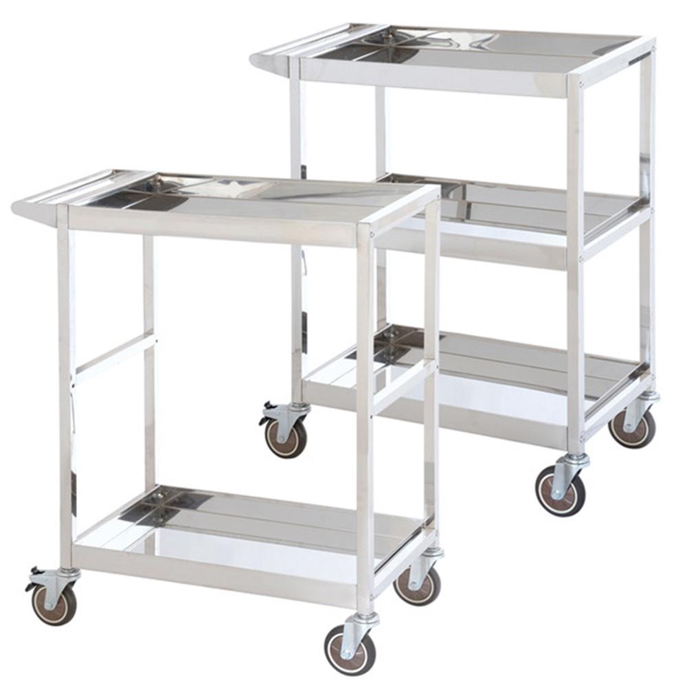 Durollastainlesssteelhospitaltrolley 200kgcapacityboth