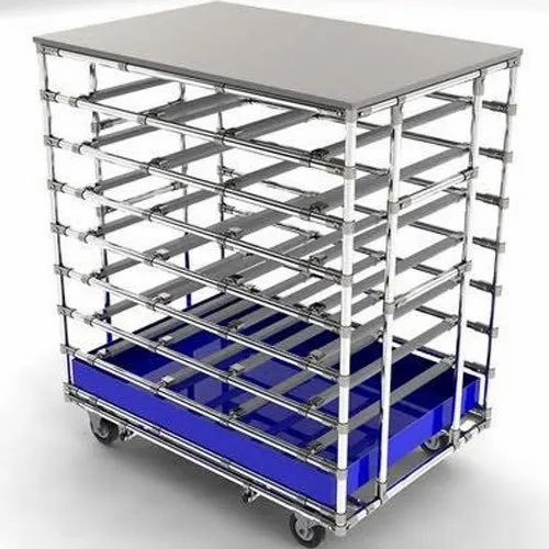 Mild Steel Industrial Trolley 500x500