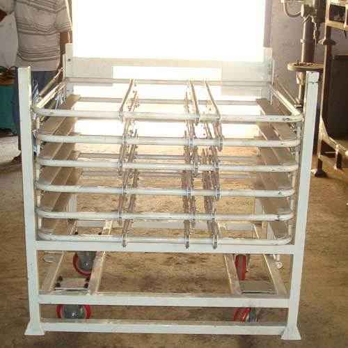 White Mild Steel Industrial Trolley Org 876146517998180237